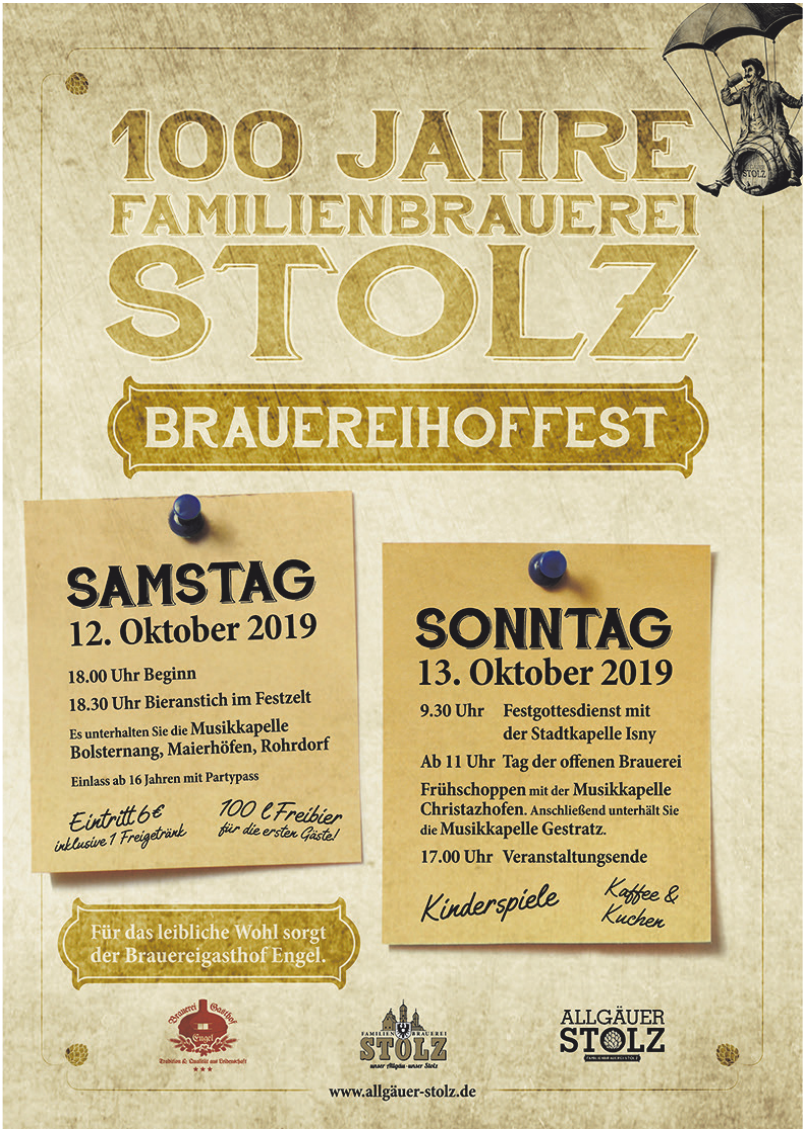 100 Jahre Familienbrauerei Stolz 100 Jahre Familienbrauerei Stolz