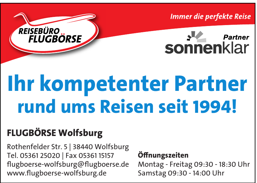 Reisebüro Flugbörse Wolfsburg Reisebüro Flugbörse Wolfsburg