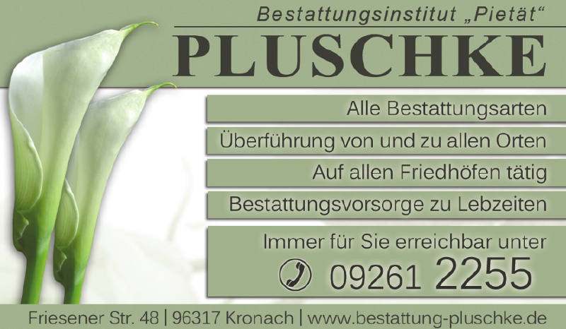 Pluschke Bestattungsinstitut Pietät Pluschke Bestattungsinstitut Pietät