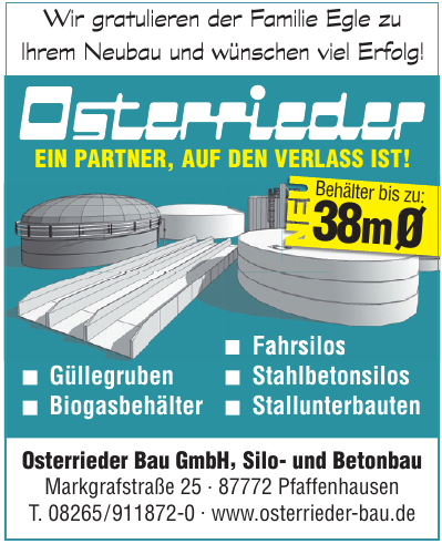 Osterrieder Bau GmbH, Silo- und Betonbau Osterrieder Bau GmbH, Silo- und Betonbau