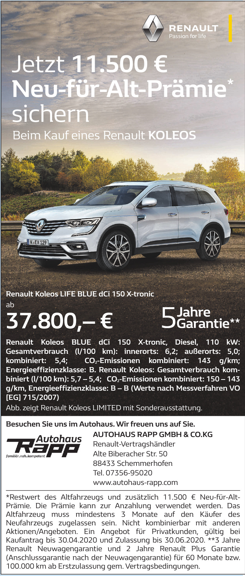 Autohaus Rapp GmbH & Co. KG Autohaus Rapp GmbH & Co. KG