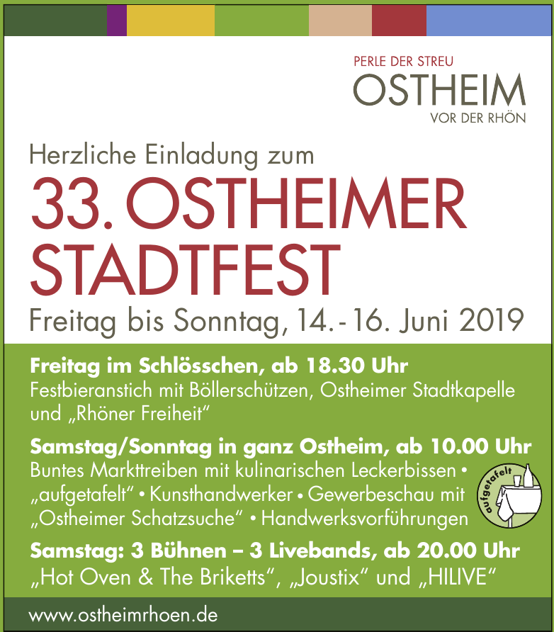 33. Ostheimer Stadtfest 33. Ostheimer Stadtfest