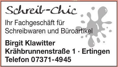 Schreib-Chic Birgit Klawitter Schreib-Chic Birgit Klawitter