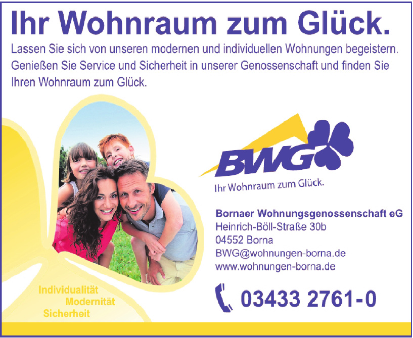 Bornaer Wohnungsgenossenschaft eG Bornaer Wohnungsgenossenschaft eG