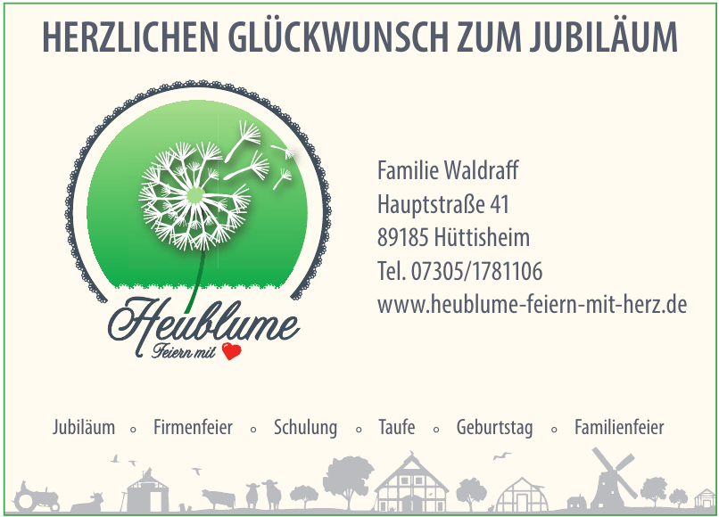 Heublume Feiern mit Herz Heublume Feiern mit Herz