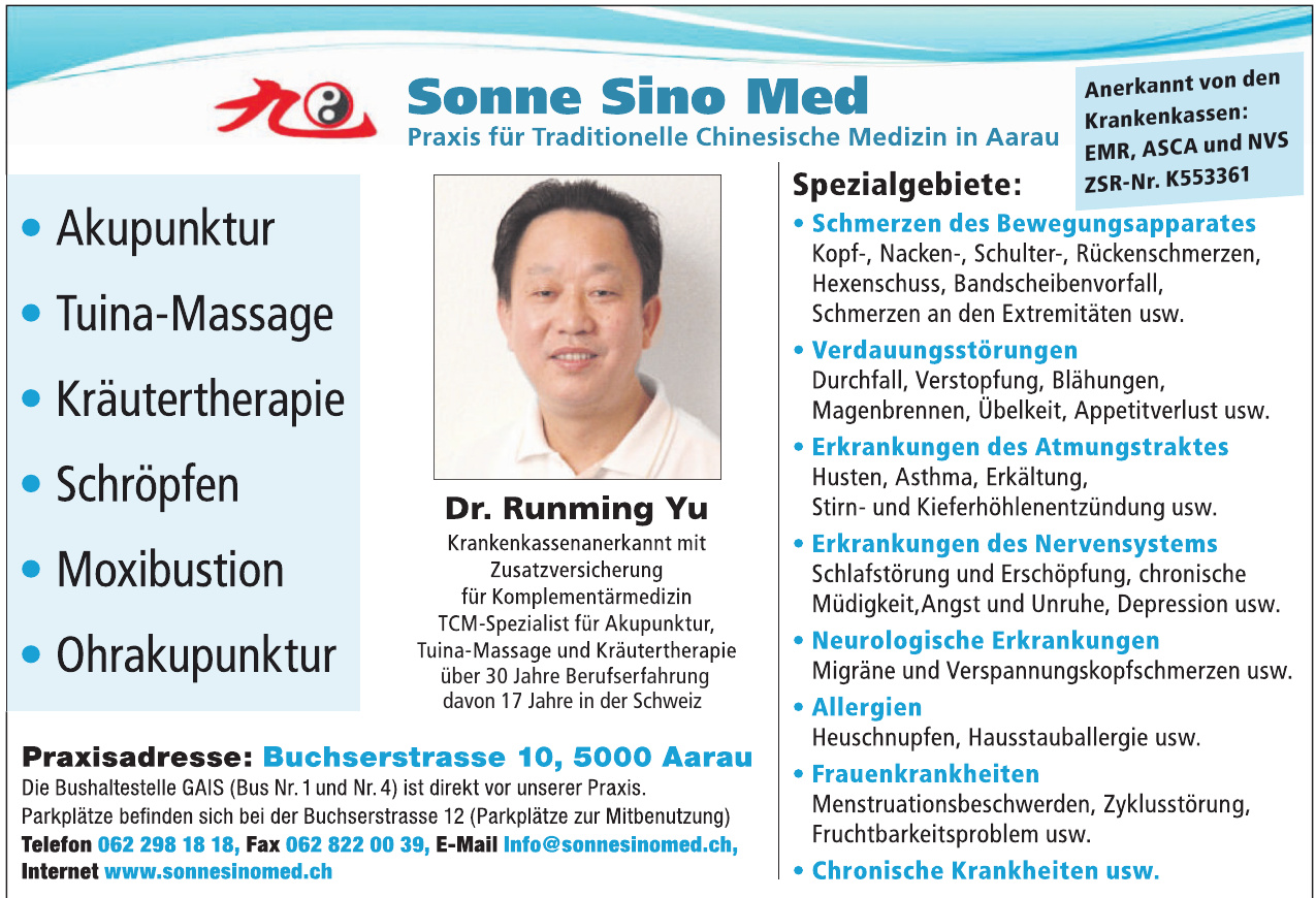 SonneSinoMed Praxis in Aarau SonneSinoMed Praxis in Aarau