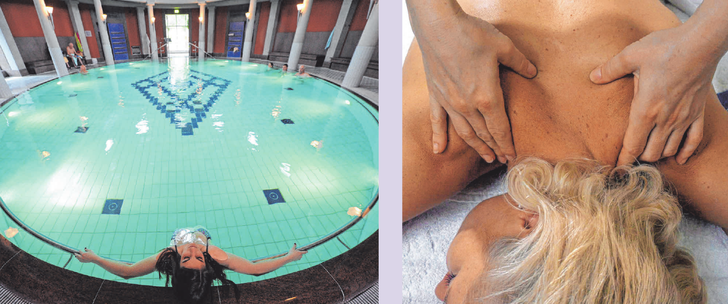 Der Besuch eines Thermalbads lässt sich optimal mit einer Massage kombinieren. FOTO: PATRICK SEEGER/DPA Der Besuch eines Thermalbads lässt sich optimal mit einer Massage kombinieren. FOTO: PATRICK SEEGER/DPA