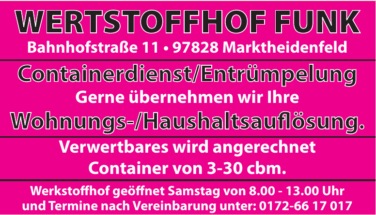 Wertstoffhof Funk Wertstoffhof Funk