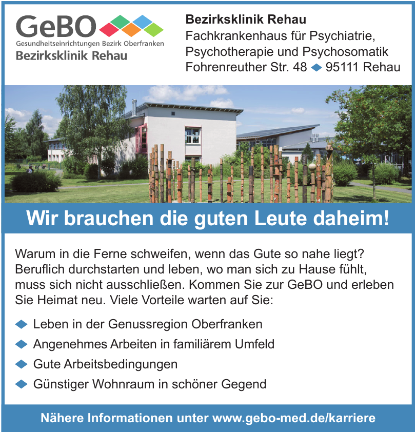 GeBo - Bezirksklinik Rehau GeBo - Bezirksklinik Rehau