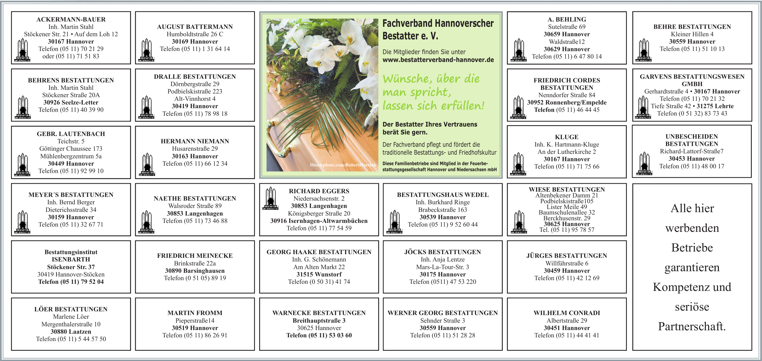 Fachverband Hannoverscher Bestatter e. V. Fachverband Hannoverscher Bestatter e. V.