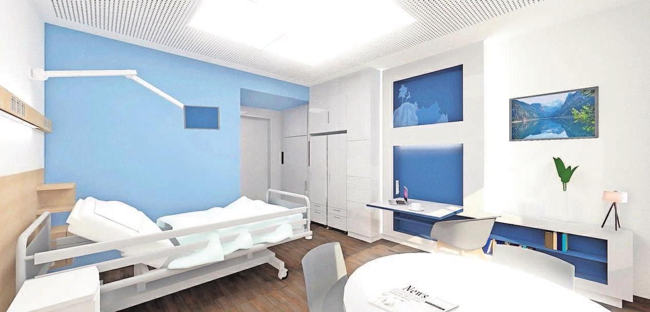 Jeder Ebene ist eine Farbe und ein Motiv aus dem Altlandkreis Naila zugeordnet,zum Beispiel der Hirschsprung. Grafiken: Kliniken HochFranken Jeder Ebene ist eine Farbe und ein Motiv aus dem Altlandkreis Naila zugeordnet,zum Beispiel der Hirschsprung. Grafiken: Kliniken HochFranken