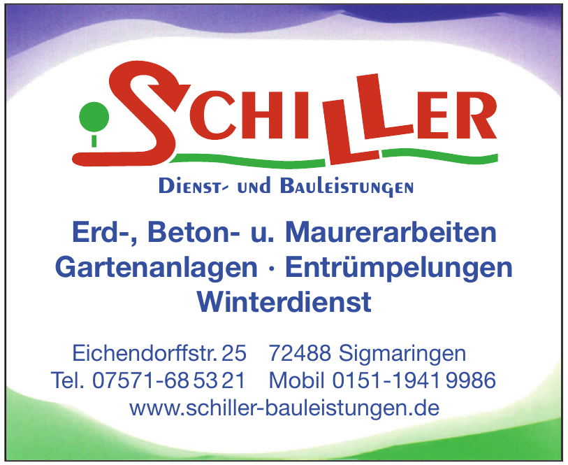 Schiller - Dienst- und Bauleistungen Schiller - Dienst- und Bauleistungen