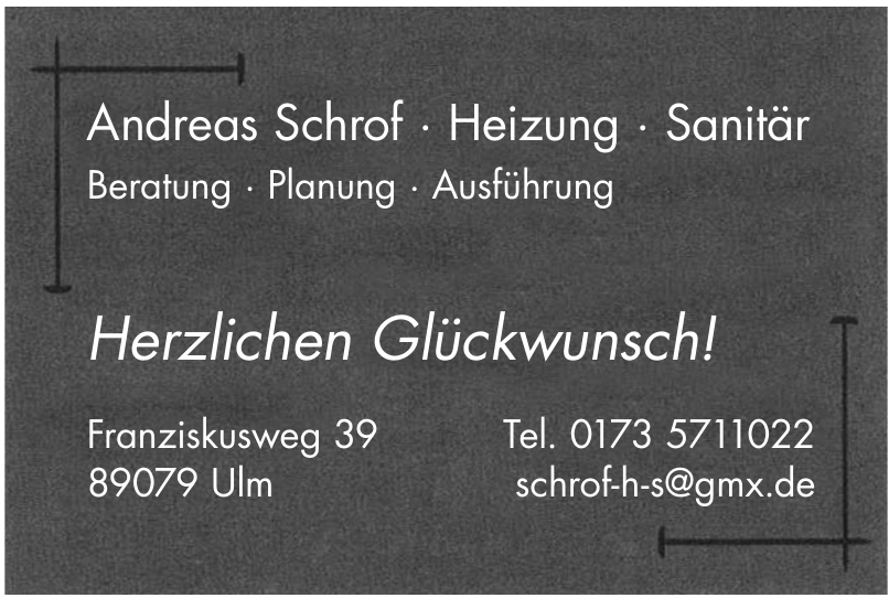 Andreas Schrof Andreas Schrof