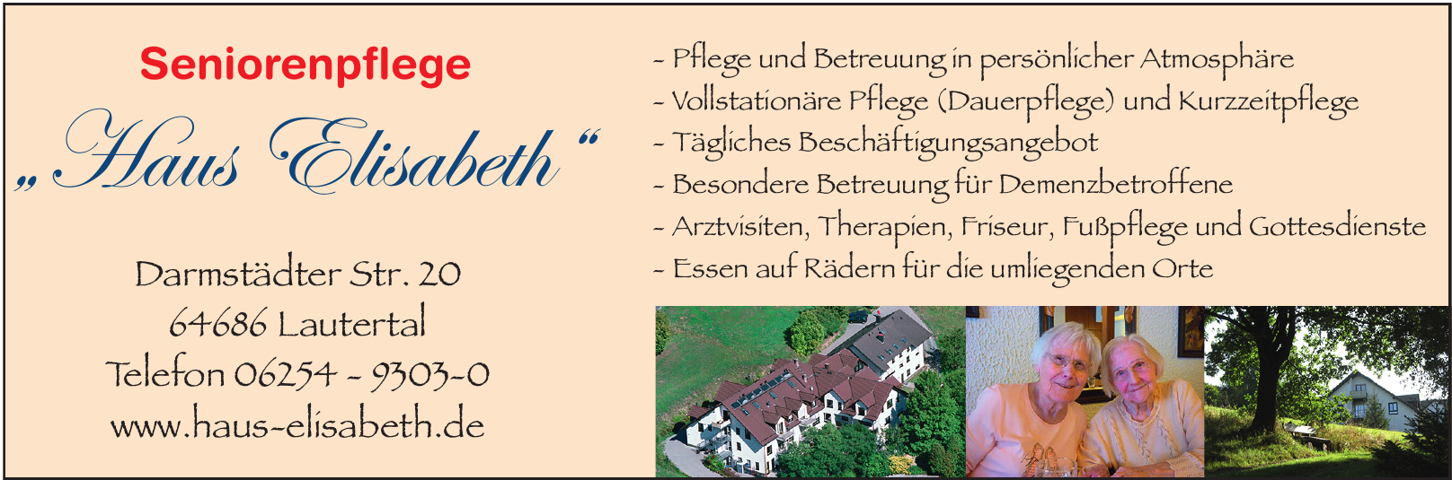 Seniorenpflege - Haus Elisabeth Seniorenpflege - Haus Elisabeth