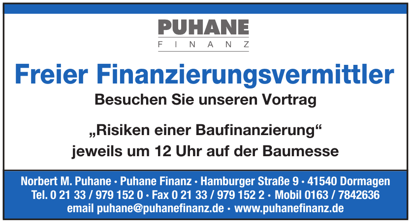Norbert M. Puhane - Puhane Finanz Norbert M. Puhane - Puhane Finanz