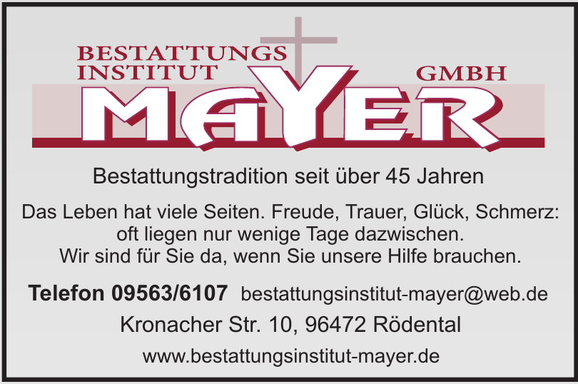 Bestattungsinstitut Mayer GmbH Bestattungsinstitut Mayer GmbH