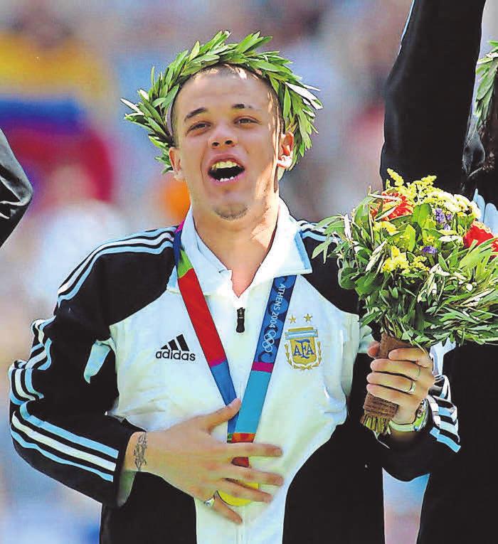 Gold für den VfL Wolfsburg: Andrés D’Aleassandro 2004 in Athen