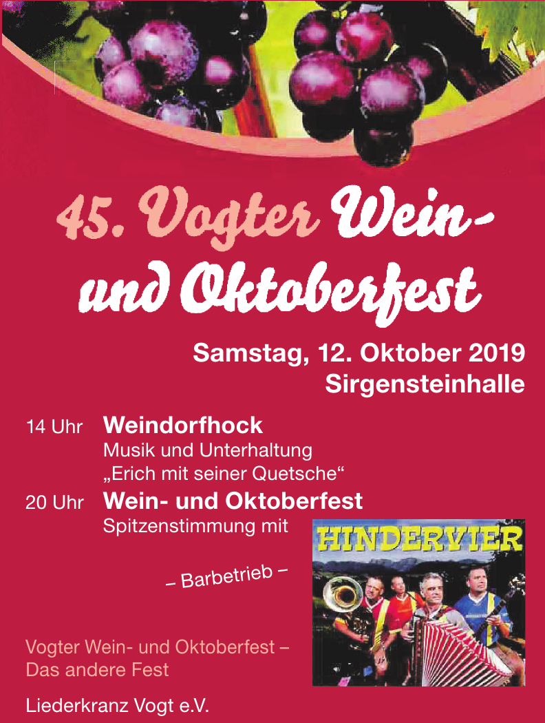 Liederkranz Vogt e. V. Liederkranz Vogt e. V.