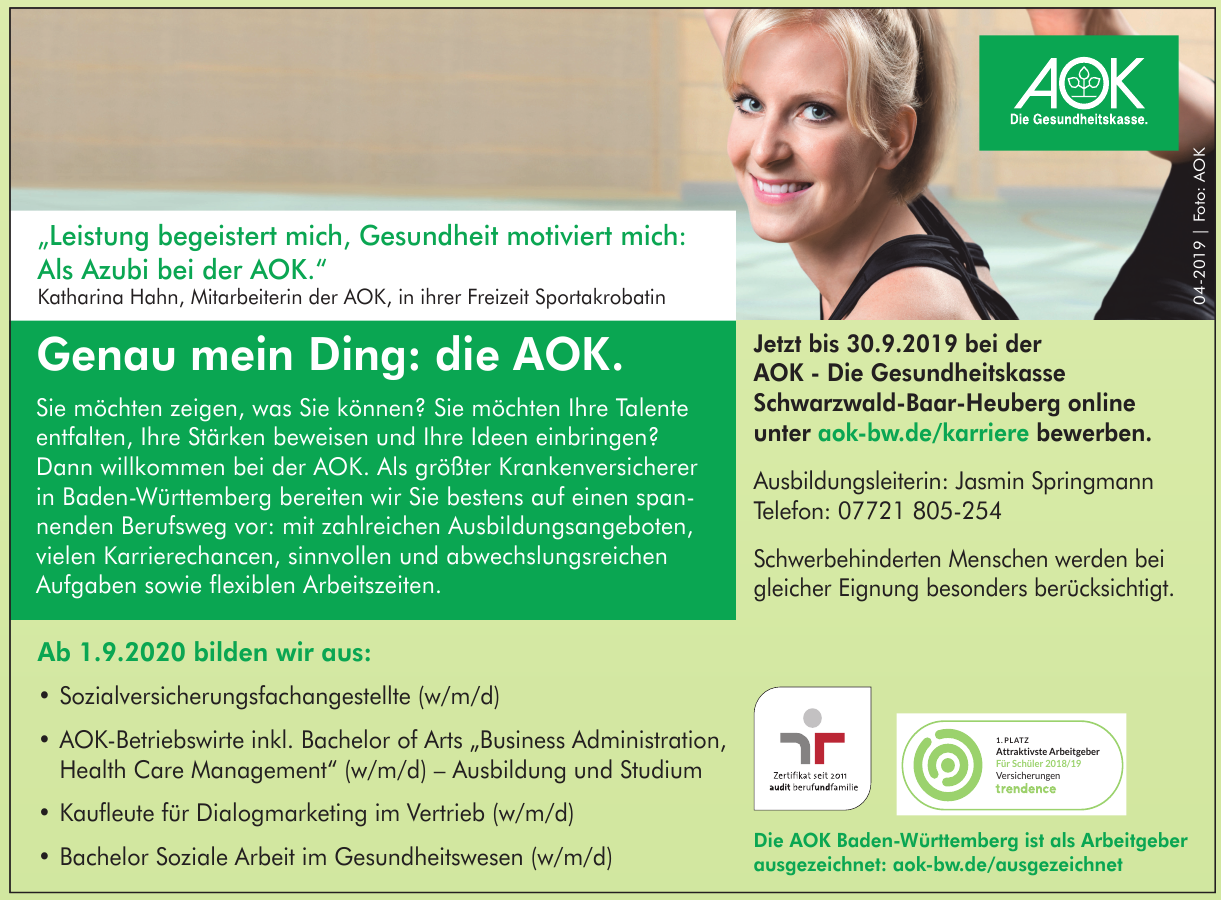 Die AOK Baden-Württemberg Die AOK Baden-Württemberg