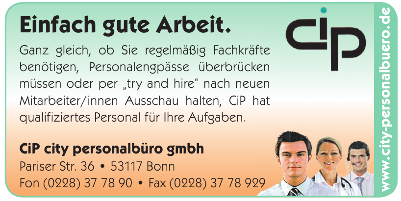 CiP city personalbüro gmbh CiP city personalbüro gmbh