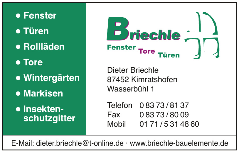 Briechle Bauelemente Briechle Bauelemente