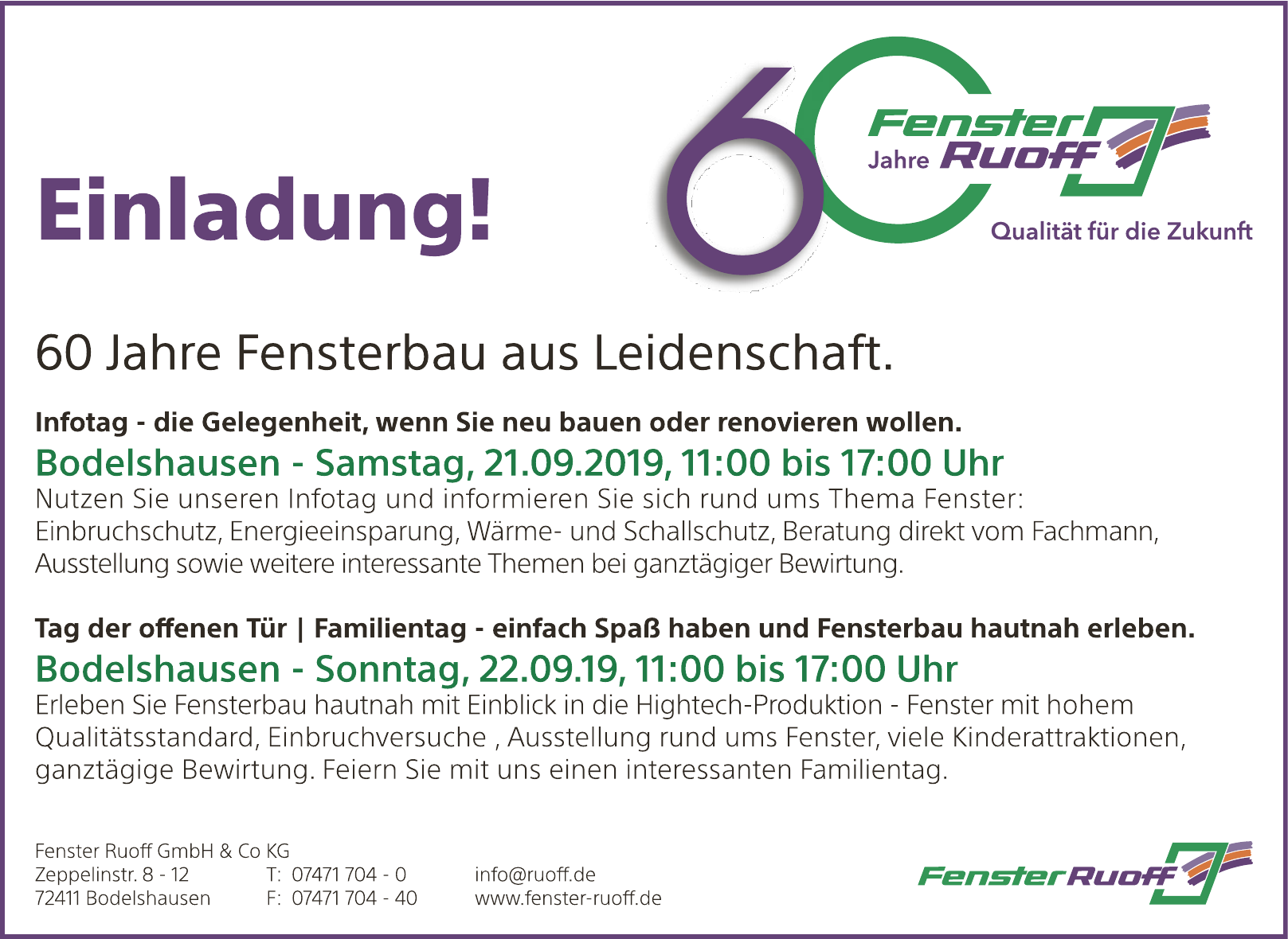 Fenster Ruoff GmbH & Co.KG Fenster Ruoff GmbH & Co.KG