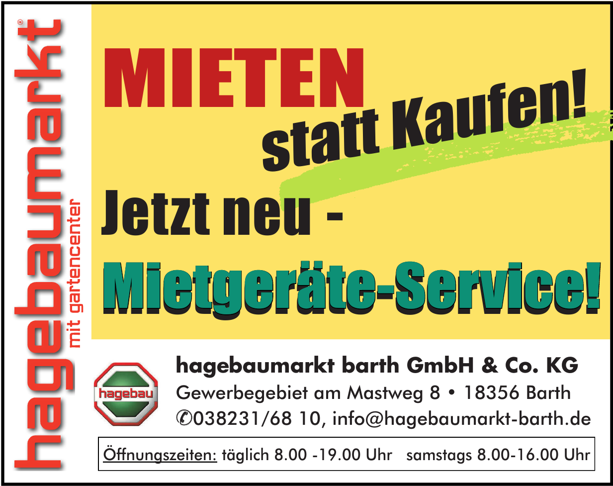 Hagebaumarkt Barth Gmbh & Co. KG Hagebaumarkt Barth Gmbh & Co. KG