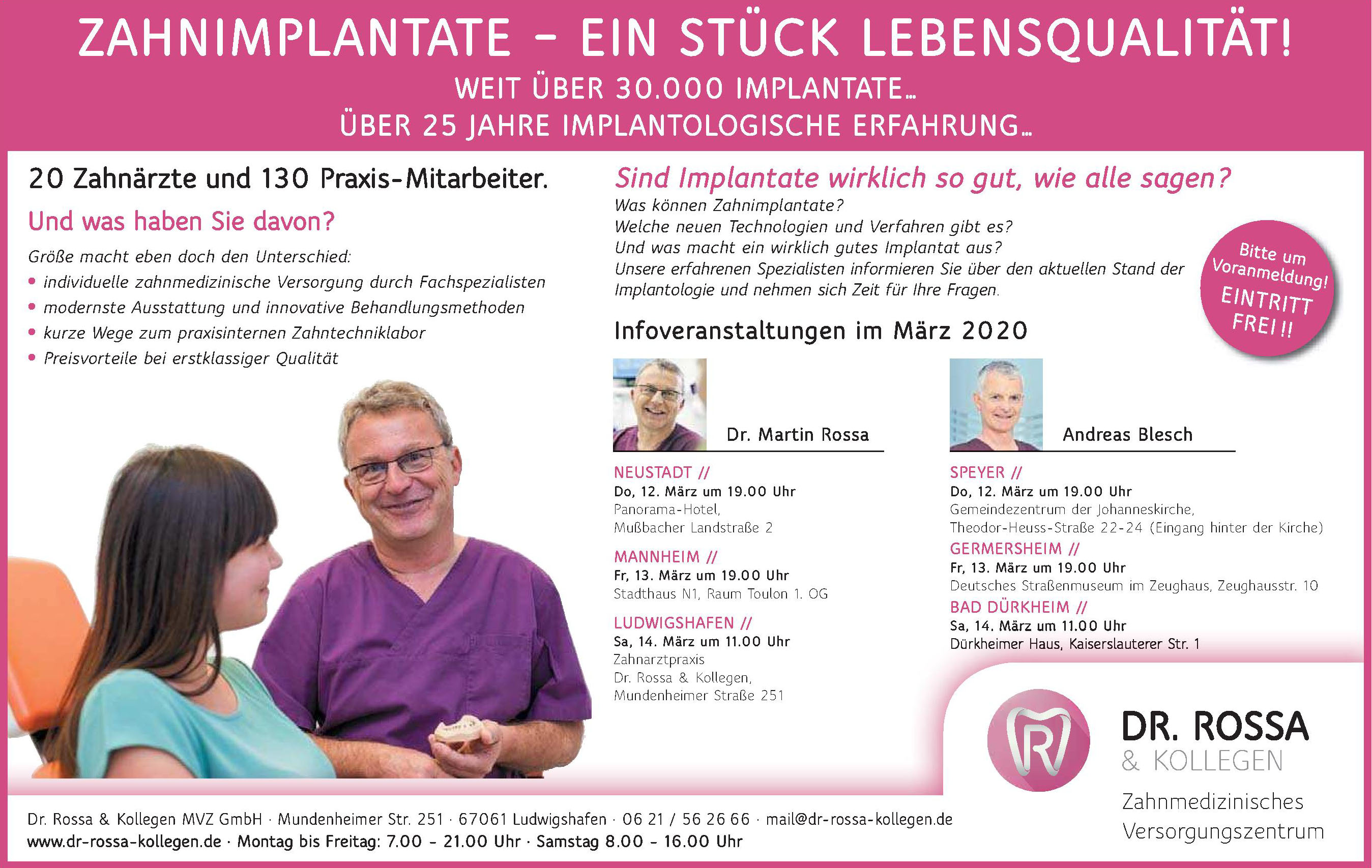 Dr. Rossa & Kollegen MVZ GmbH Dr. Rossa & Kollegen MVZ GmbH