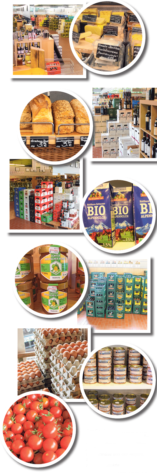 Das Sortiment in Weiler’s Weinhof umfasst u.a. Getränke aller Art, Backwaren in Bio-Qualität, frische Käsespezialitäten, Obst und Gemüse aus der Region, Eier, Honig und zahlreiche Frischeprodukte. Fotos: Robin Halle Das Sortiment in Weiler’s Weinhof umfasst u.a. Getränke aller Art, Backwaren in Bio-Qualität, frische Käsespezialitäten, Obst und Gemüse aus der Region, Eier, Honig und zahlreiche Frischeprodukte. Fotos: Robin Halle