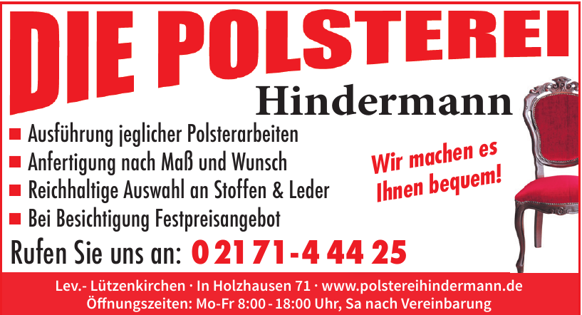 Die Polsterei Hindermann Die Polsterei Hindermann