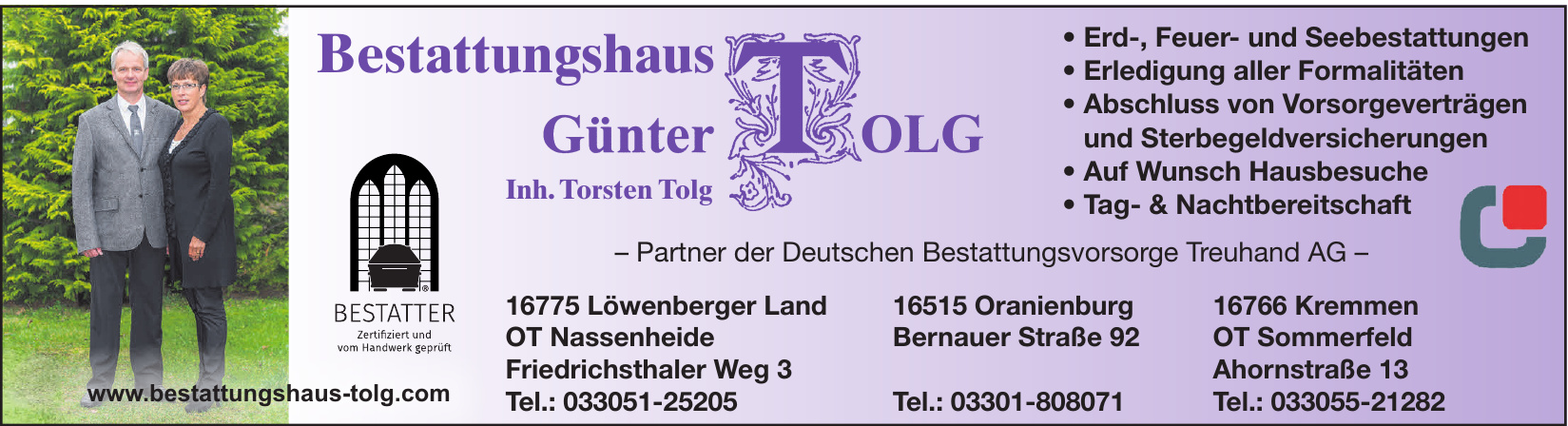 Bestattungshaus Günter Tolg Bestattungshaus Günter Tolg