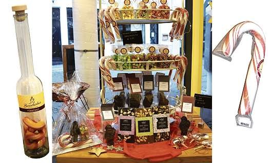 Die von Hand hergestellten Süßigkeiten im Bonscherhus warten in der Weihnachtszeit mit besonderen Motiven auf. Die von Hand hergestellten Süßigkeiten im Bonscherhus warten in der Weihnachtszeit mit besonderen Motiven auf.