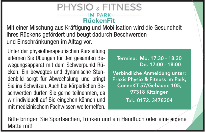 Praxis Physio & Fitness im Park