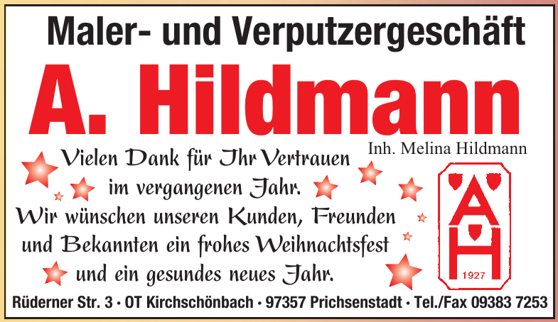 Maler- und Verputzergeschäft A. Hildmann Maler- und Verputzergeschäft A. Hildmann