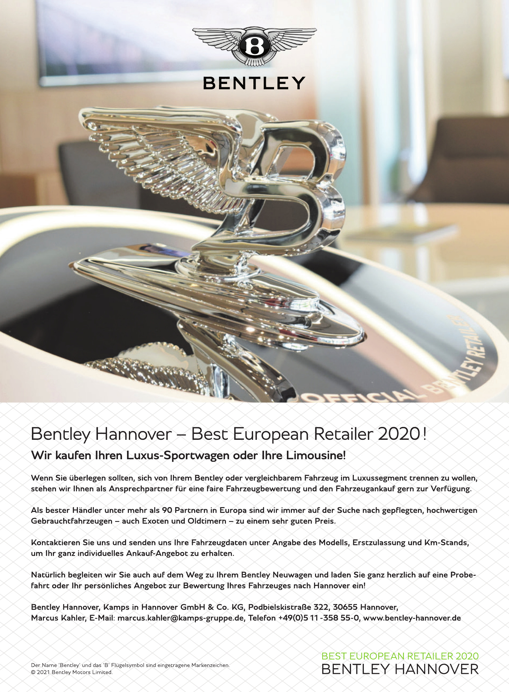 Bentley Hannover - Kamps in Hannover GmbH & Co. KG