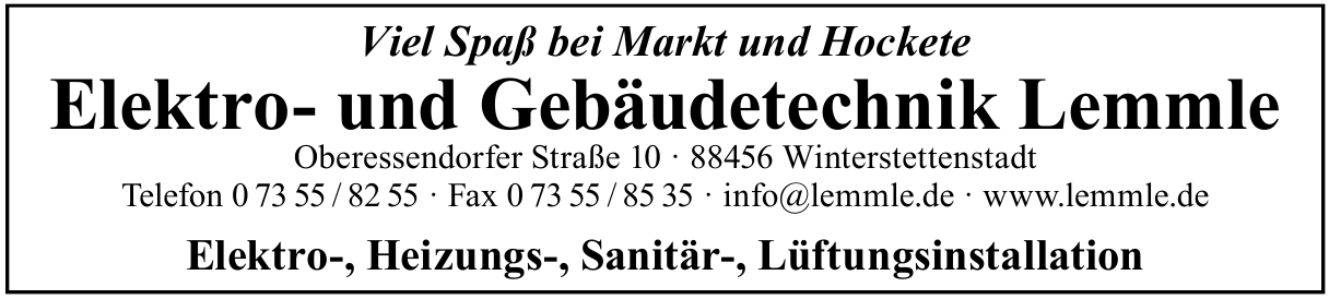 Elektro- und Gebäudetechnik Lemmle Elektro- und Gebäudetechnik Lemmle