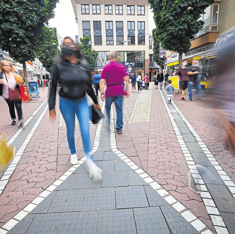 Die Pflasterung der Citymeile gibt beste Orientierung. Archivfoto: Sascha Kopp Die Pflasterung der Citymeile gibt beste Orientierung. Archivfoto: Sascha Kopp