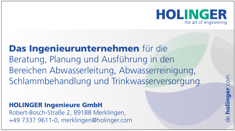 HOLINGER Ingenieure GmbH HOLINGER Ingenieure GmbH