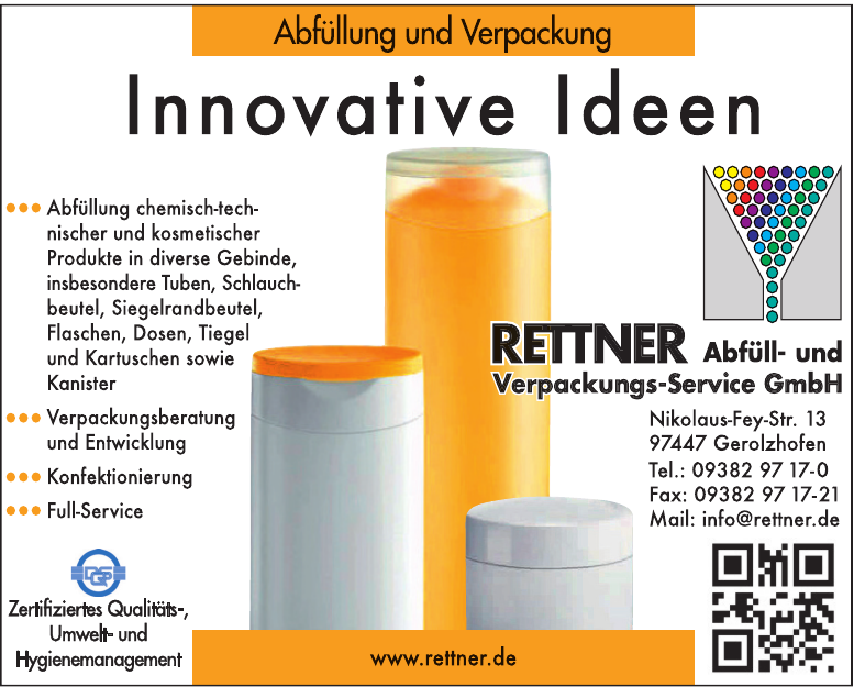 Rettner Abfüll- und Verpackungs-Service GmbH Rettner Abfüll- und Verpackungs-Service GmbH