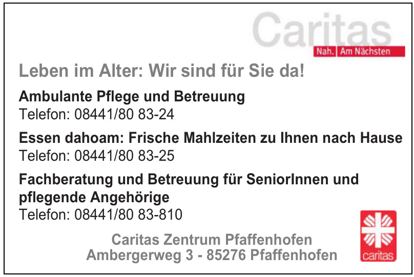 Caritas Zentrum Pfaffenhofen - Ambulante Pflege und Betreuung
