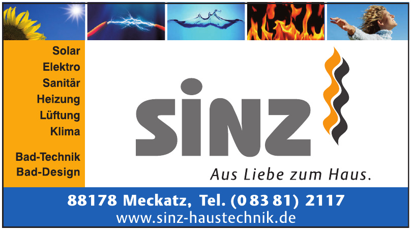 Sinz Haustechnik GmbH & Co. KG Sinz Haustechnik GmbH & Co. KG