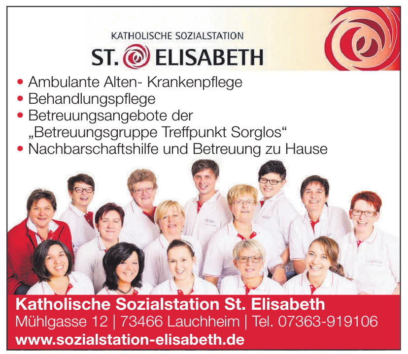 Katholische Sozialstation St. Elisabeth Katholische Sozialstation St. Elisabeth