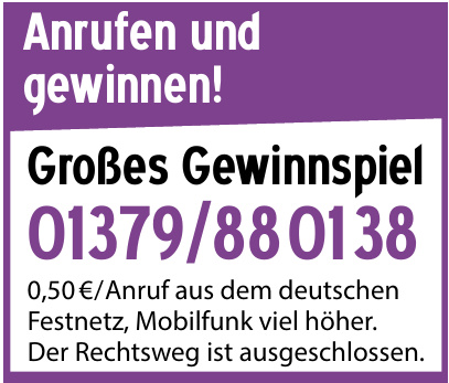 Großes Gewinnspiel Großes Gewinnspiel