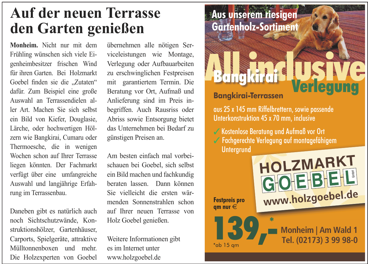 Holzmarkt Goebel Holzmarkt Goebel