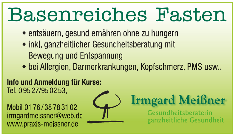 Irmgard Meißner - Gesundheitsberaterin / HPA Irmgard Meißner - Gesundheitsberaterin / HPA