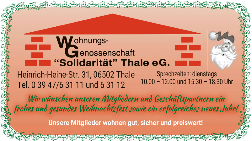 Wohnungsgenossenschaft Solidarität Thale eG