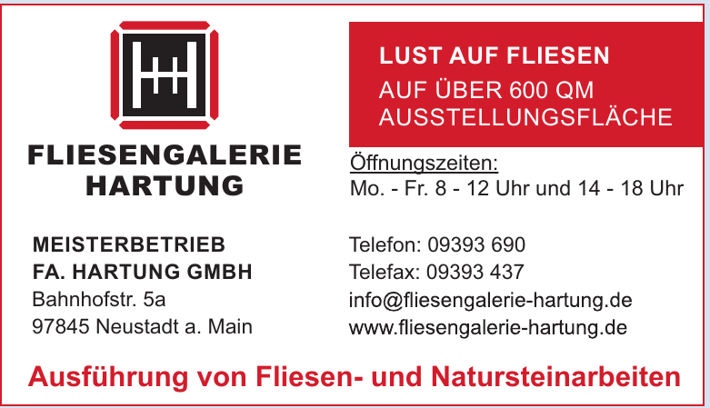 Fliesengalerie Hartung - Meisterbetrieb Fa. Hartung GmbH Fliesengalerie Hartung - Meisterbetrieb Fa. Hartung GmbH