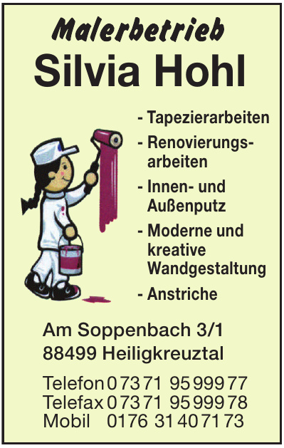 Silvia Hohl Malerbetrieb Silvia Hohl Malerbetrieb