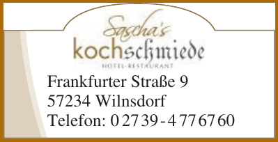 Saschas Kochschmiede Sascha's Kochschmiede