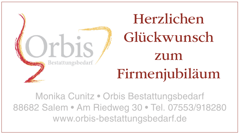 Monika Cunitz • Orbis Bestattungsbedarf Monika Cunitz • Orbis Bestattungsbedarf